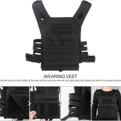 Wholesale Outdoors Training Vest Adjustable Training Chest Vest Breathable Protector Tactical Vest  Training Vest Chest Rig Cummerbund Quick Disconnect Buckles and Modular Vest