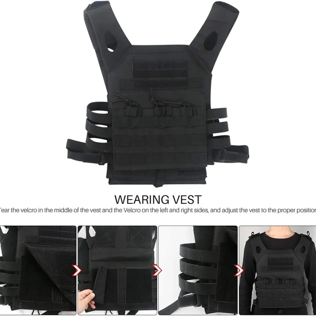 Wholesale Outdoors Training Vest Adjustable Training Chest Vest Breathable Protector Tactical Vest  Training Vest Chest Rig Cummerbund Quick Disconnect Buckles and Modular Vest