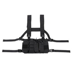 Outdoor Tactical Gear Vest With Magazine Pouch Molle Tactical Training Chest Rig Vest Heavy Duty Tactical Vest Chest Rig Customized Tactical Gear Vest Pouch Outdoor Tactical Molle Rig Vest Good Quality Tactical Training Chest Rig