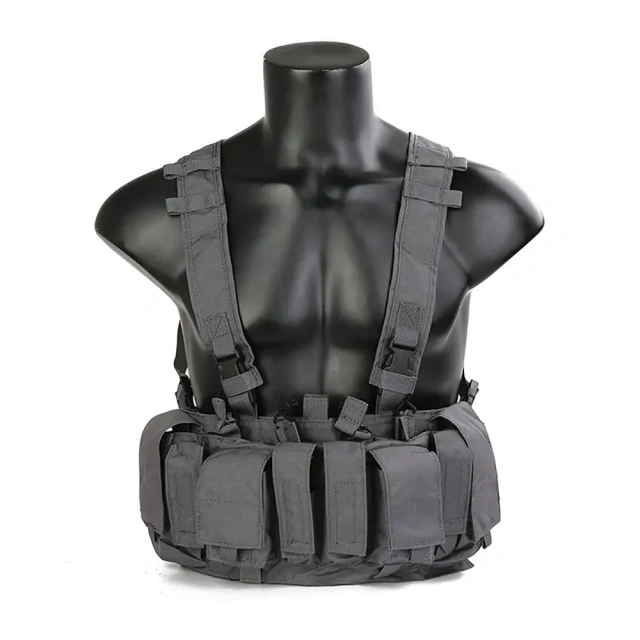 Universal Tactical Chest Rig with Magazine Pouch Mag Bag Tactical Training Harness Chest Rig Tactical Vest Molle Rig military Outdoor Tactical Vest Rig High Quality Hunting Chest Rig Vest Tactical Chest Rig Pack Pouch