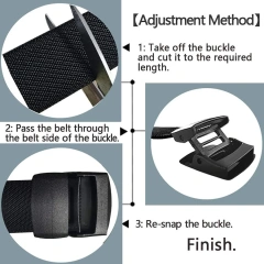 Elastic Belts Stretch Canvas No Metal Plastic Buckle Work Travel Sports Trim Fit Waist Tactical Belt  Wholesale Wear-resistant Ratchet Belt Nylon Web Tactical Belt with Automatic Slide Buckle Adjustable
