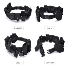 Detachable Tactical Belt Set Security Modular Equipment Multi-pockets Hip Pack for Hunting Multifunctional Tactical Nylon Belt  Durable Adjustable Training Wear-resistant Sports Reversible Ratchet Belt Nylon Web Tactical Work Belt