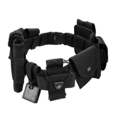 Outdoor Practical Tactical Multifunctional Security Training Belt Versatile Modular Equipment System Holster with Pouches  Fashionable Tactical Elastic Belts Men Quick Release Magnetic Buckle Stretch Webbing Heavy Duty Work Golf Belt