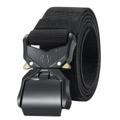 Men Multifunctional Hiking Rigger Nylon Web Work Belt with Heavy Duty Quick Release Buckle Tactical Belts  Outdoor Adjustable Camouflage Modular Equipment Tactical Belt Outdoor Comfort Training Molle Duty Belts With Tool Pouches