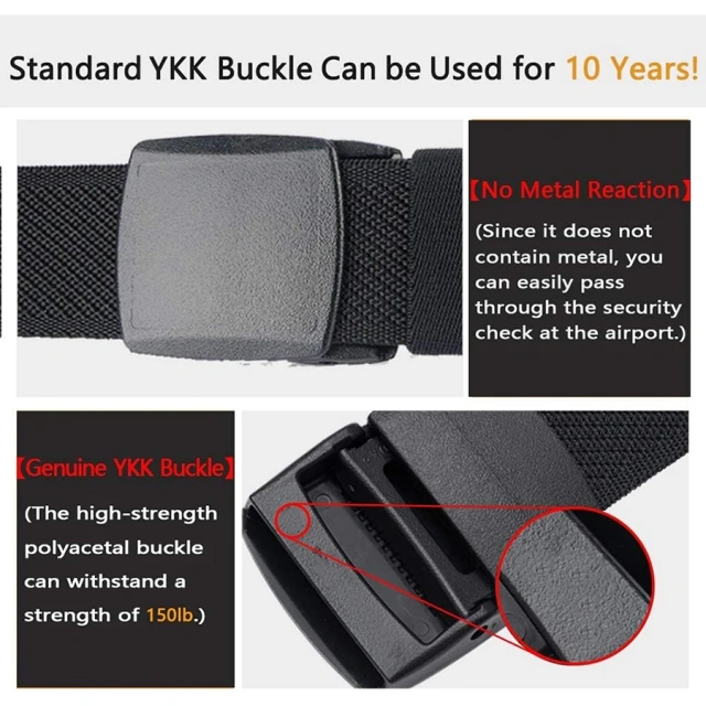 Elastic Belts Stretch Canvas No Metal Plastic Buckle Work Travel Sports Trim Fit Waist Tactical Belt  Wholesale Wear-resistant Ratchet Belt Nylon Web Tactical Belt with Automatic Slide Buckle Adjustable
