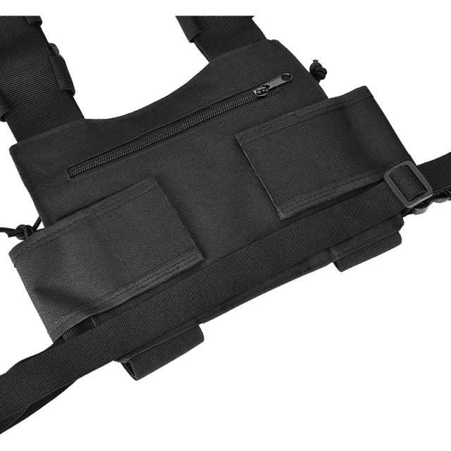 Nylon Tactical Vest Rig with Adjustable Shoulder Straps Tactical Hunting Chest Rig Utility Tactical Vest Chest Rig Wholesale Tactical Equipment Chest Rig High Quality Outdoor Tactical Chest Rig Multifunctional Pouches Tactical Vest