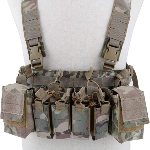 Custom Tactical Chest Rig Vests with Mag Pouches for Training Tactical Chest Vest Rig Adjustable Tactical Chest Rig Custom Tactical Suppliers Vest for Hunting Good Quality Tactical Chest Rig Vests Outdoor Training Vest Chest Rig