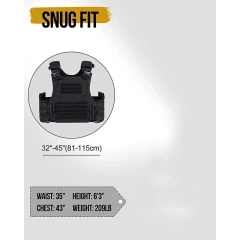 Customized High Quality Lightweight Durable Training Vest Adjustable Tactical Vest Breathable Outdoors Hunting Vest for Men 600D Nylon Children Training Vest Protective Jacket Vest Outdoor Assault Training Games Vest