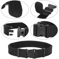Fashionable Hiking Tactical Security Duty Belts Multifunctional Flashlight Pouch Sets Utility Kit Belt Mountaineering Duty Belts  Tactical Belt Training durable Hiking Rigger Nylon Web Work Belt with Heavy Duty Quick Release Buckle
