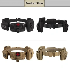 Hiking Training Quick-release Buckle Hunting Tactics Duty Security High Density Material Traffic Tactical Wear-resistant Belt  Training Wear-resistant Elastic Belts Men Tactical Duty Outdoor D-ring Buckle Wear-resistant Men's Tactical Belt