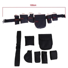 Lightweight Outdoor Sports Gear Equipment Wear-resistant Hunting Tactical Belt with Pouches Sport Enthusiasts Tactic Waist Belt  Training Wear-resistant Tactical Outdoor Nylon Men Belt Adjustable Slide Plastic Buckle Web Canvas Belt