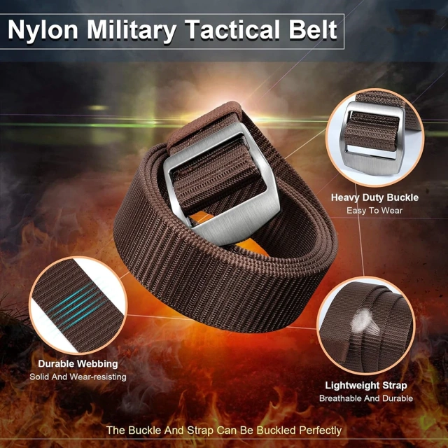Tactical Heavy Duty Reinforced Nylon Belt for Men Adjustable Webbing Strap with Metal Buckle Tactical Belts  High density Duty Web Belt Kit with Pouches Security Modular Camping and Everyday Use Duty Belt Heavy Duty Tactical Belts