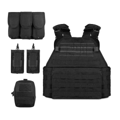 600D Polyester Training Vest Lightweight Outdoor Assault Training Vest Adjustable Breathable Training Vest for Adults  Training outdoors Breathable Vest Adjustable Assault Training Paintball Vest Triple high-quality Training durable adjustable Vest