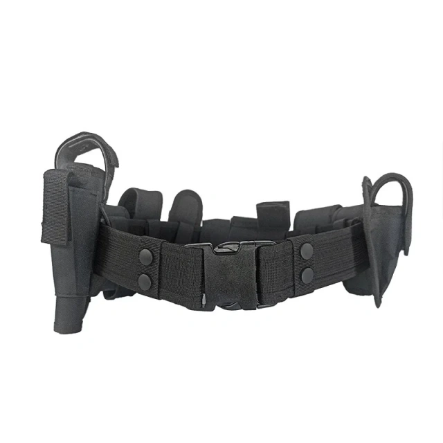 Wear-resistant Lightweight Nylon Oxford Cloth Multifunctional Waist Belt for Outdoor CS Training Waist Bag  Wholesale high density Material multifunctional Tactical Belt with Accessories High Quality Duty Belts Security Duty Equipment