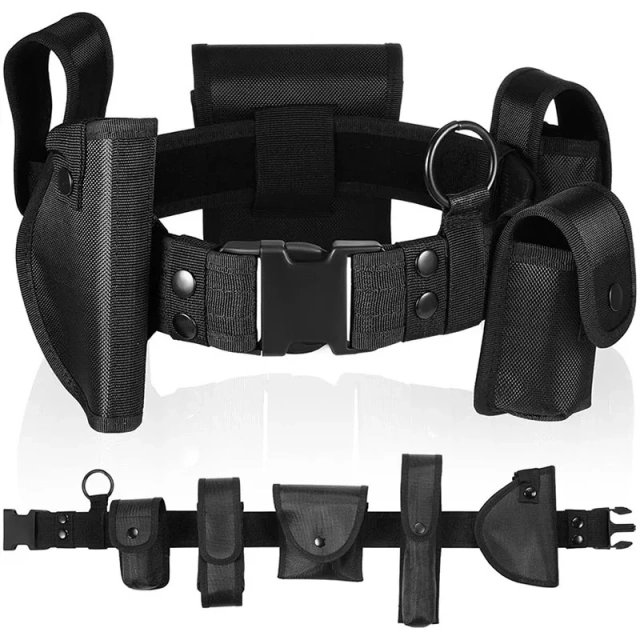 Adjustable Modular Equipment Security Utility Tactical Belt with Components Multifunctional Pouches Practical Tactic Waist Belt  Waterproof multifunctional Wear-resistant Fashionable Men's Nylon Web Work Belt Simple Everyday Tactical Belt