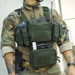 Field Equipment Tactical Vest Adjustable Detachable Tactical Molle Chest Rigs with Mag Pouch Durable Tactical Chest Rig Field Equipment Tactical Vest Adjustable Detachable Tactical Molle Chest Rigs with Mag Pouch Durable Tactical Chest Rig