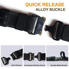 High Quality Premium Adjustable Tactical Duty Belt Set High Density Material Nylon Adjustable Quick-Release Tactical Belt   Wear-resistant Sports Reversible Training durable outdoors Ratchet Belt Nylon Web Golf Tactical Belt