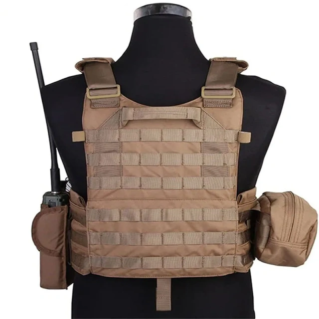 Professional Paintball Training Vest with Radio Pouch Triple Mag Pouch and Dump Pouch  Training Vest for Men Outdoor Training Vest Adjustable Lightweight Breathable 600D Polyester Training Modular Vest Breathable Assault Training Vest Wear-resistant secu