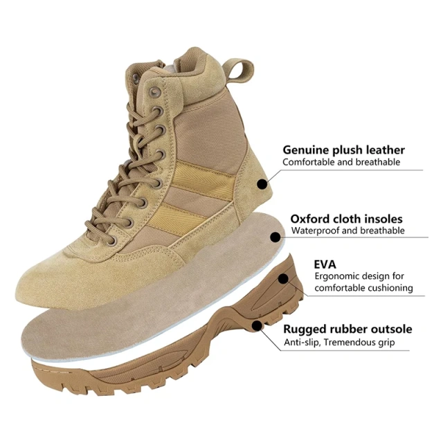 Wholesale Hiking Boots trekking Ankle climbing Outdoor High Quality Non-slip Tactical waterproof Oxford hunting Boots Outdoor Hiking Breathable Desert Camping Waterproof Tactical Outdoor Non-slip Hiking Safety Tactical Oxford Boots