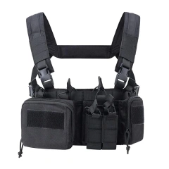 Wholesale Men Nylon Hunting Chest Rig Tactical Pack Chest Rig with Magazine Pouch Micro Tactical Chest Rig Wholesale Outdoor Tactical Harness Chest Rig High Quality Training Vest Chest Rig Utility Tactical Rig Pouch for Chest