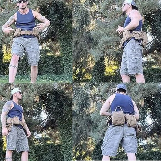 Wholesale Multifunctional Sport Enthusiasts Tactical Belt Fashionable Wear-resistant Duty Belt Quick-Release with Pouches  Hot selling Breathable Hiking Rigger Nylon Web Work Belt with Heavy Duty Quick Release Buckle Tactical Belt