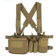 Tactical Gear Chest Rig Camouflage Tactical Hunting Vest with Multi-pockets Good Quality Tactical Chest Vest Rig Tactical Equipment MOLLE Chest Rigs Good Quality Tactical Chest Rig with Pouch Utility Chest Rig for Tactical