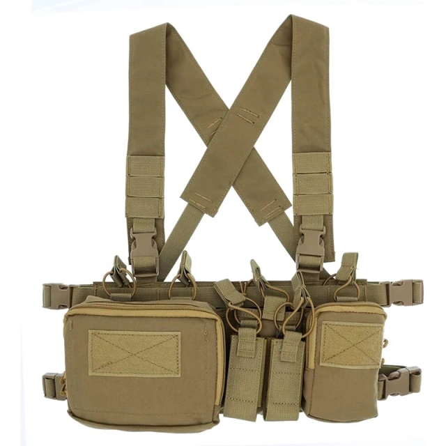 Tactical Gear Chest Rig Camouflage Tactical Hunting Vest with Multi-pockets Good Quality Tactical Chest Vest Rig Tactical Equipment MOLLE Chest Rigs Good Quality Tactical Chest Rig with Pouch Utility Chest Rig for Tactical