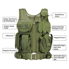 Customized Tactical Vest for Training High Quality Outdoors Hunting Training Vest Breathable Tactical Comfortable Training Vest  Hot selling outdoors Lightweight stab-proof Training Vest Senior outdoors security Training vest