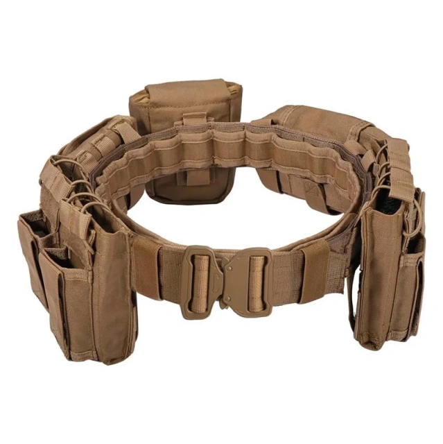 Adjustable Hiking Durable Camping Wear-resistant Tactical Duty Belt Outdoor Fashionable High Quality Utility Belt With Pouches  Premium Detachable outdoor Mountaineering Lightweight Training multifunctional tool kit outdoor practical hiking training belt