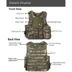 Hot Selling Multifunctional Hunting Vest Wear-Resistant Tactical Vest for Outdoors Breathable Training Hunting Vest Training outdoors Breathable Vest Adjustable Assault Training Paintball Vest