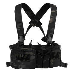 Outdoor Tactical Chest Rig for Hunting Lightweight Tactical Chest Vest with Mag Pouch Tactical Modular Chest Rig Customized Field Equipment Tactical Vest Detachable Tactical Chest Rig Good Quality Camouflage Tactical Vest Rig