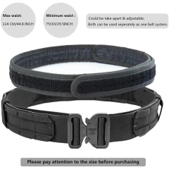 High Density Material Tactical Belt High Duty Tactical Duty Belts Sport Enthusiasts Utility Belt with Accessories Pouches  Wear-resistant High Quality Sports Training Tactical Belt Stiff Inner Belt Adjustable Hook Loop Inner Duty Belt