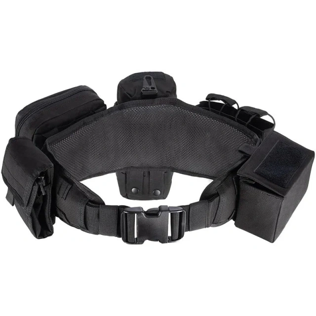 Adjustable Quick-release Buckle Hiking Camping Tactical Belt Sport Enthusiasts Multiple Tactical High Quality Duty Belts  Men's practical Detachable Belt Set Tactical Adjustable Strap Belt Inner Belt with Cell Phone Tool Bag Waist Holster Set