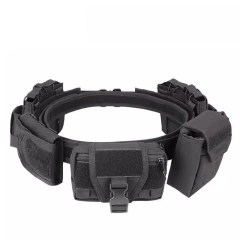 Tactical Belt Waist Pack Outdoor Multi-functional Mountaineering Storage Bag Hunting Gear Belt Pocket Bag Tactic Waist Belt  Lightweight Training Durable Web Belt Men Women with Metal Double Ring Buckle Wear-resistant Canvas Tactical Belt
