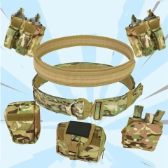Wholesale Outdoor Practical Comfortable Hunting Tactics Duty Security Belt Fashionable Multifunctional Tactic Waist Belt  Practical Multifunctional Tactical Security Duty Belts Holster Flashlight Pouch Sets Utility Training Kit Belt Duty Belt