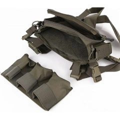 Good Quality Tactical Chest Rig Mini Style Tactical Vest with Chest Strap Unisex Tactical Micro Chest Vest Tactical Gear Chest Rig Adjustable Detachable Tactical Modular Vest with Mag Pouch Tactical Micro Chest Rigs