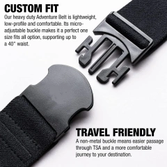 Breathable Men Casual Adventure Ranger Belts Heavy Duty Elastic Webbing Non-Metal Travel Friendly Buckle Tactical Belt  Detachable Training Tactical Waist Camouflage Multifunctional Set Tactical Waistband Security Combination Belt Accessory Bag