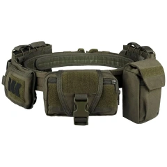Premium Double Tactical Duty Belt Lightweight and Comfortable Utility Belt With Pouches Multifunctional Tactic Waist Belt  Tactical Belt Duty Belt Set Adjustable Nylon Security Belt Multifunctional Hunting Holster Flashlight Pouch Set