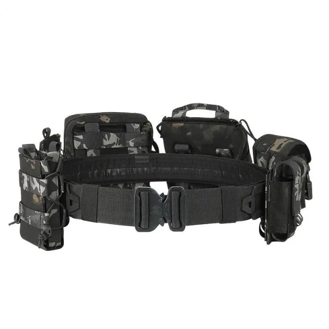 Premium Adjustable Multifunctional Tactical Girdle Outdoor Duty Hunting Waist Pack Tactical Belt Outdoor Tactic Waist Belt  Wholesale Durable Fashionable Reversible multifunctional Ratchet Belt Durable Nylon Web Tactical Work Belt