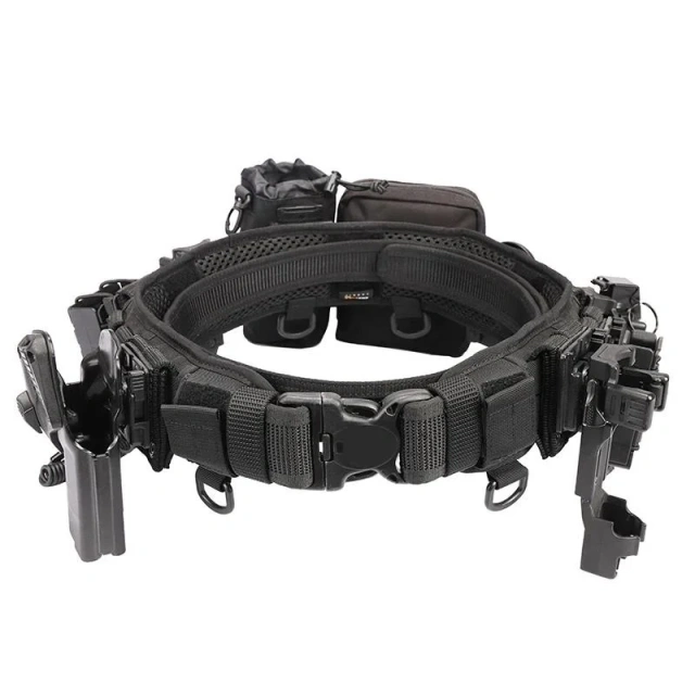 Lightweight Camping and Everyday Use Padded Patrol Belts Hunting Gadget Pouch Waist Bag Adjustable Outdoor Tactical Belt  Wholesale Training High Quality Golf Men Jeans Ratchet Belts men Duty Nylon Web Tactical Belt   with Automatic Buckle