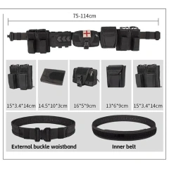 Wholesale Fashionable Outdoor Duty Tactical Belt Combination Equipment Detachable Multi-functional Tactical Waist Belt    Breathable Adjustable Men's multifunctional Belt Adjustable Training Tactical Stretch Web Nylon Belt