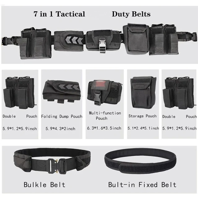 Multi-functional Sport Enthusiasts Outdoor Nylon Tactical Waist Utility Duty Belt with Quick Detach Metal Buckle  Breathable Windproof Nylon Canvas Breathable Wear-resistant Tactical outdoors Waist Belt With Plastic Buckle