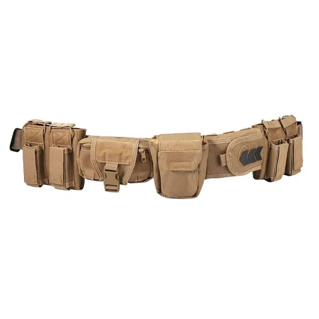 Practical High Density Material Tactical Belt Outdoor Multifunctional Detachable Adjustable Belt Set for Tactical  Wholesale Elastic Belts Men Stretch Canvas Belt Durable Plastic Buckle Work Travel Sports Trim Waist Canvas Belt