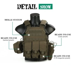 High Quality Breathable Wholesale Outdoors Tactical Vest Breathable Tactical Training Vest High Quality Training Hunting Vest Training Vest assault Vest Outdoor Multi-Function stab-proof Sports EVA Thick