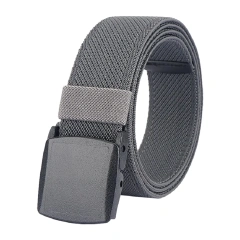 Elastic Belts Stretch Canvas No Metal Plastic Buckle Work Travel Sports Trim Fit Waist Tactical Belt  Premium Adjustable Multifunctional Tactical Girdle Outdoor Duty Hunting Waist Pack Tactical Belt Outdoor tactic Waist Belt