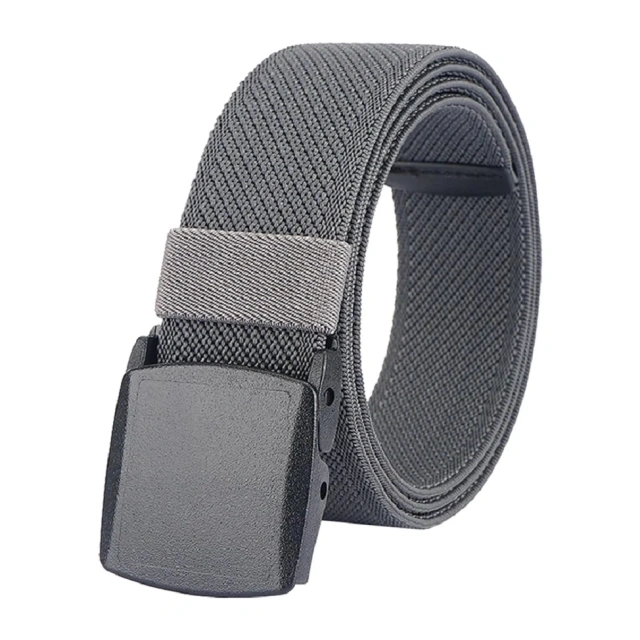 Elastic Belts Stretch Canvas No Metal Plastic Buckle Work Travel Sports Trim Fit Waist Tactical Belt  Premium Adjustable Multifunctional Tactical Girdle Outdoor Duty Hunting Waist Pack Tactical Belt Outdoor tactic Waist Belt