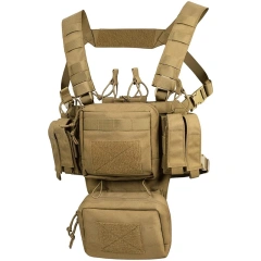 Tactical Equipment Chest Rig Adjustable Detachable Training Chest Rigs with Mag Pouch Camouflage Vest High Quality Tactical Gears Chest Rig Tactical Safety Vest Lightweight Elastic Camouflage Tactical Rig