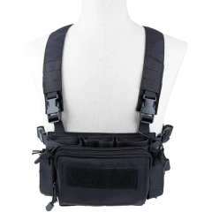 Outdoor Camouflage Tactical Vest Good Quality Tactical Training Vest Tactical Chest Rig with Magazine Pouch Outdoor Tactical Chest Mini Rig Multifunctional Training Vest with Mag Pouches Adjustable Tactical Vest Chest Rig