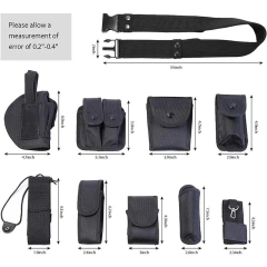 Fashionable Hiking Tactical Security Duty Belts Multifunctional Flashlight Pouch Sets Utility Kit Belt Mountaineering Duty Belts  Tactical Belt Training durable Hiking Rigger Nylon Web Work Belt with Heavy Duty Quick Release Buckle