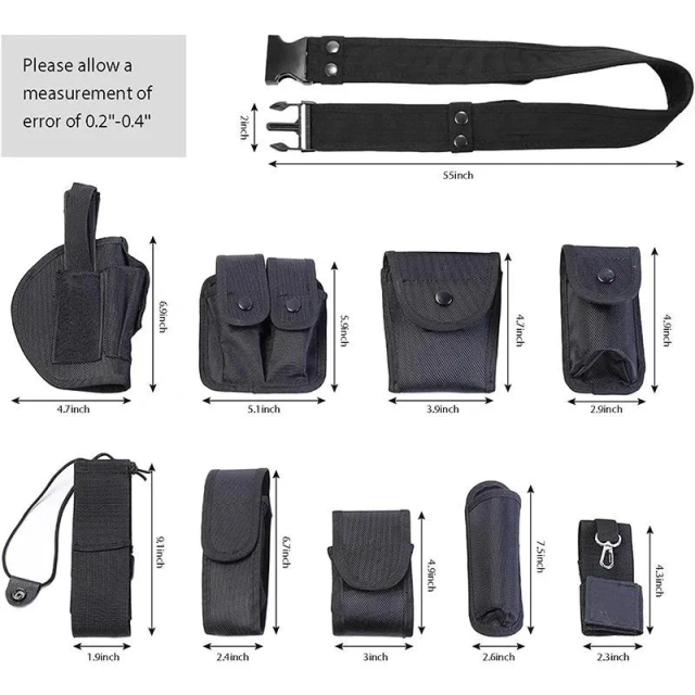 Fashionable Hiking Tactical Security Duty Belts Multifunctional Flashlight Pouch Sets Utility Kit Belt Mountaineering Duty Belts  Tactical Belt Training durable Hiking Rigger Nylon Web Work Belt with Heavy Duty Quick Release Buckle